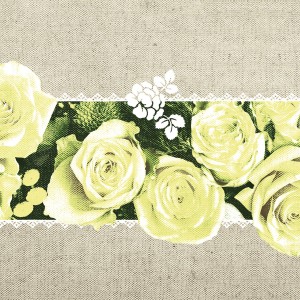 SERWETKI airlaid 40x40 cm, LOVELY ROSES yellow, 50 szt.     