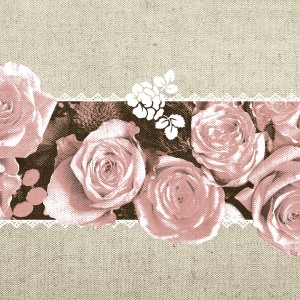 SERWETKI airlaid 40x40 cm, LOVELY ROSES pink, 50 szt.    