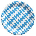 TALERZE papierowe Ø 23 cm, "Bawarski błękit"