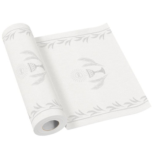 BIEŻNIK airlaid w roli 24 m x 40 cm, I Komunia srebrny 