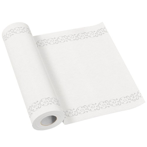 BIEŻNIK airlaid w roli 24 m x 40 cm, ELEGANT FRAME silver