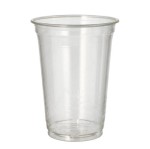 KUBKI do zimnych napojów, PLA, "pure", 0,4 l, średnica 9,5 cm, 12,7 cm, krystaliczny, 65 szt.