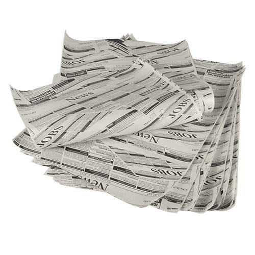 PAPIER pergaminowy, 35 cm x 25 cm, "Newsprint", odporne na tłuszcz, 5 kg