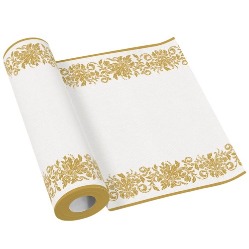 BIEŻNIK airlaid w roli 24 m x 40 cm, GOLDEN ORNAMENT