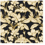 SERWETKI airlaid 40x40 cm, BEAUTIFUL FLORAL PATTERN black, 50 szt.   