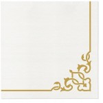 SERWETKI airlaid 40x40 cm, ELEGANT FRAME gold, 50 szt.      