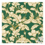 SERWETKI airlaid 40x40 cm, BEAUTIFUL FLORAL PATTERN dark green, 50 szt.