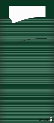 ETUI na sztućce DARK GREEN B116 zielony/3W tissue biała, 500 szt.