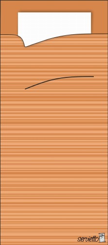 ETUI na sztućce TERRACOTTA B109 pomarańczowy/3W tissue biała 