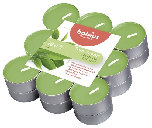 TRUE SCENTS Podgrzewacz zapachowy 4h GREEN Tea, 18 szt.