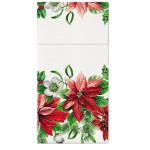 POCKET-SERWETKA airlaid 40x40 cm - 1/8, GLORY POINSETTIA, 25 szt.