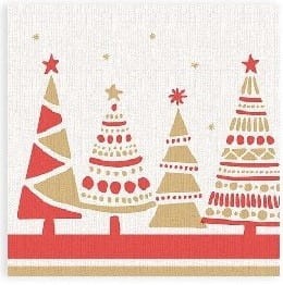 SERWETKI airlaid 40x40 cm, HOLIDAYS Rosso, 50 szt.