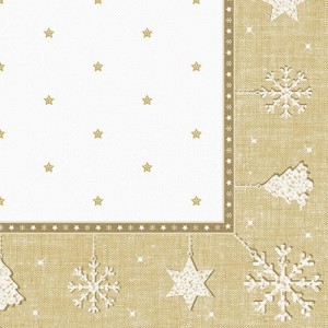 SERWETKI Tissue ROYAL 40x40cm złoty, X-MAS, 50 szt.