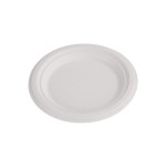 TALERZ z pulpy trzciny cukrowej okrągły, Ø 17,5 cm, biały, 50 szt.
