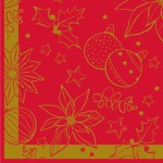 SERWETKI airlaid 40x40 cm, MILAN red, 50 szt.