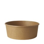 POJEMNIKI na sałatki, z tektury, okrągłe, 1300 ml, Ø 18,5 cm, 6,6 cm, brązowy "KRAFT", 50 szt.