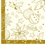SERWETKI airlaid 40x40 cm, MILAN champagne-gold, 50 szt.