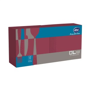 SERWETKI Tissue 24x24 cm, 2-warstwowe, bordowy, 200 szt. 