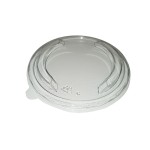 POKRYWKI do pojemników na sałatki, R-PET, okrągłe, średnica 15 cm, 1,43 cm, przezroczysty "KRAFT-X", 50 szt.