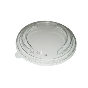 POKRYWKI do pojemników na sałatki, R-PET, okrągłe, średnica 15 cm, 1,43 cm, przezroczysty "KRAFT-X", 50 szt.