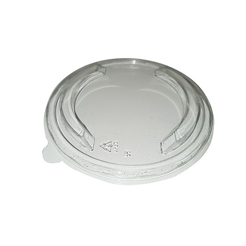 POKRYWKI do pojemników na sałatki, R-PET, okrągłe, średnica 15 cm, 1,43 cm, przezroczysty "KRAFT-X", 50 szt.