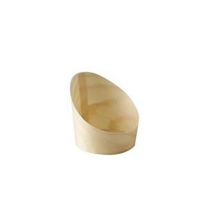 KUBKI na przekąski z drewna, "pure", średnica 6,5 cm, 7,2 cm, 50 szt.