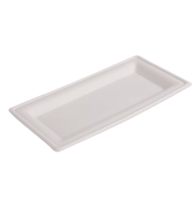 TACKI grillowe z pulpy trzciny cukrowej prostokątne 26x13 cm, biały, 50 cm