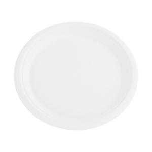 TALERZE z pulpy trzciny cukrowej okrągłe, Ø 30,5 cm, biały, 50 cm