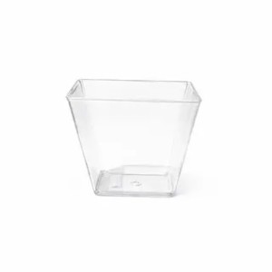FINGERFOOD - pojemniki o pojemności 200 ml, 6,9 x 6,9 x 6,7 cm, krystaliczny "REUSE", 50 szt.